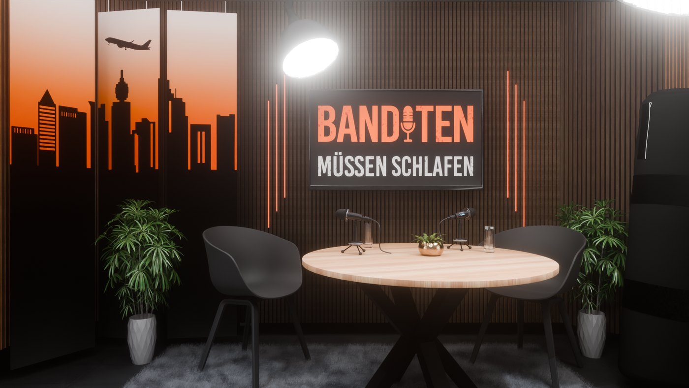 Set-Design mit Frankfurt-Skyline, Konzept